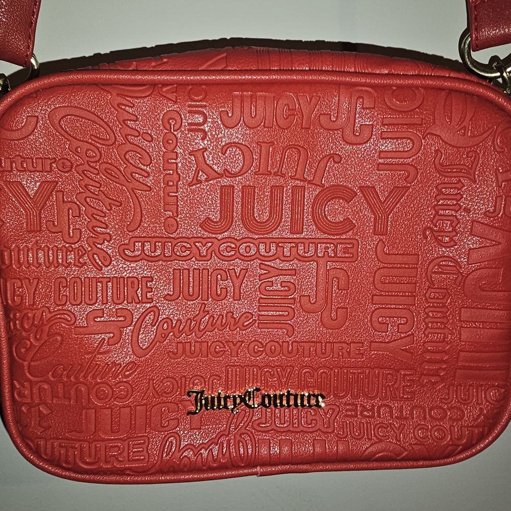 Juicy Couture Red Embossed Crossbody Bag
